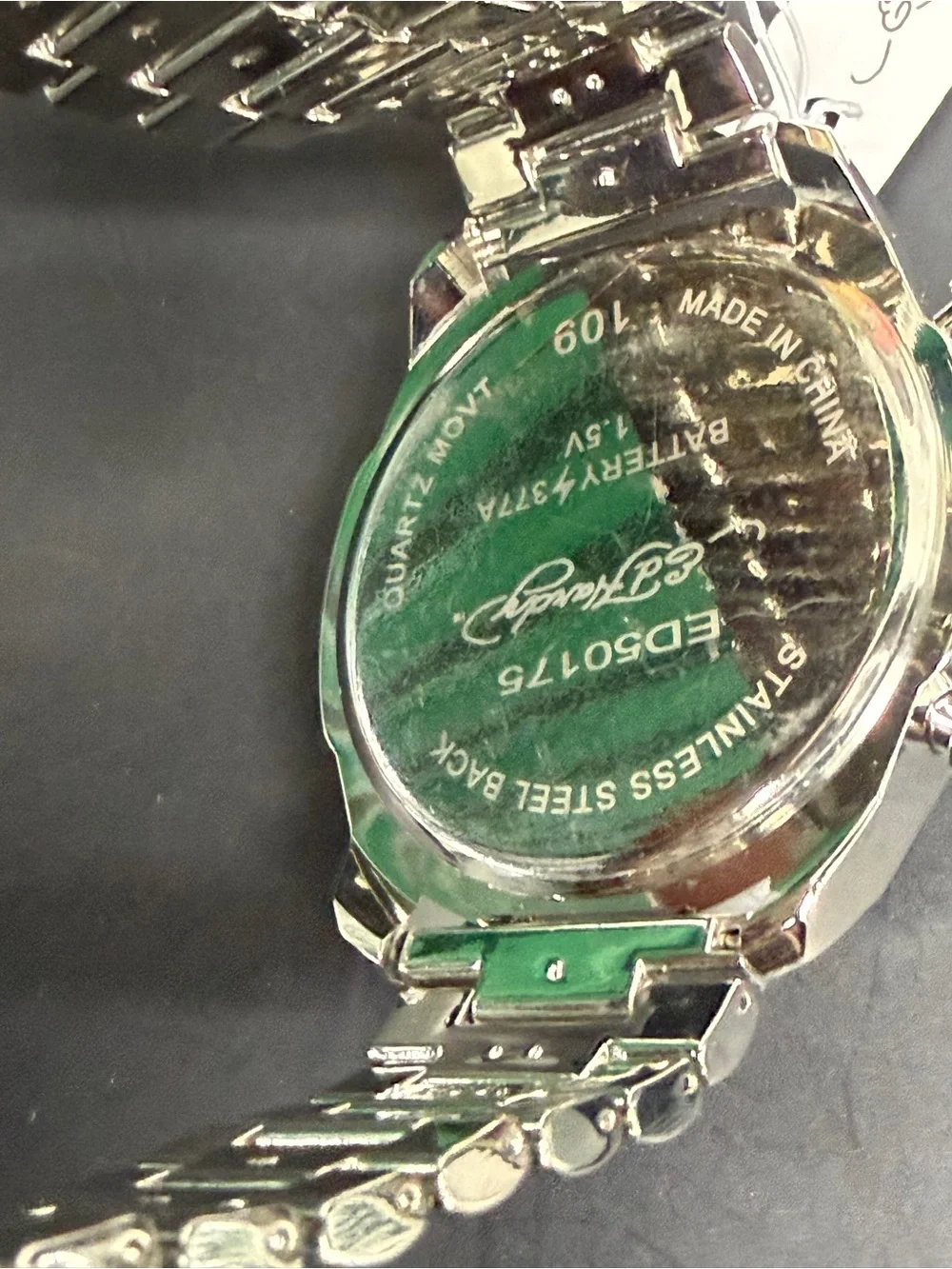 Ed Hardy Silver Watch with Blue Dial in Branded Box